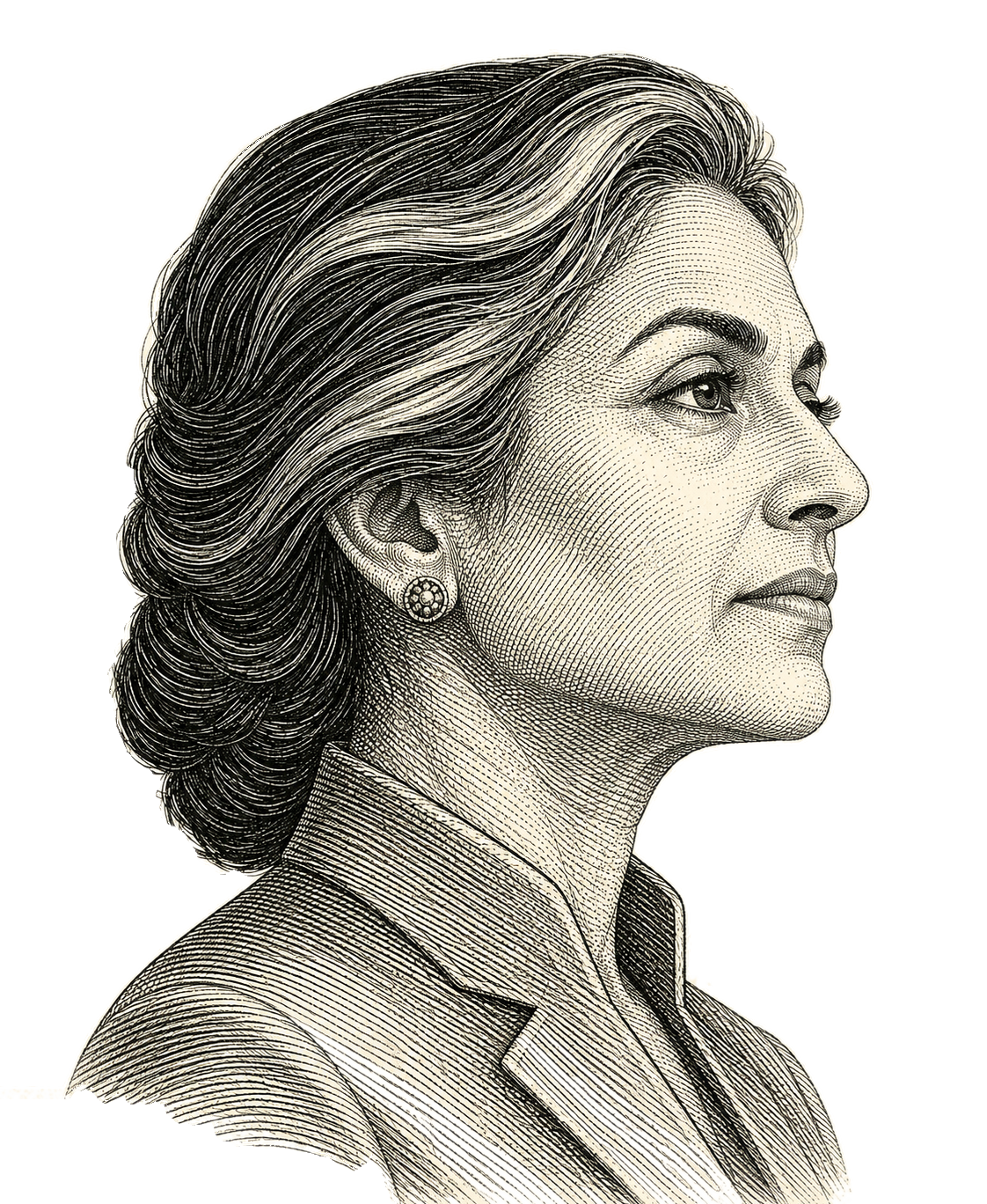Engraved portrait of the CEO